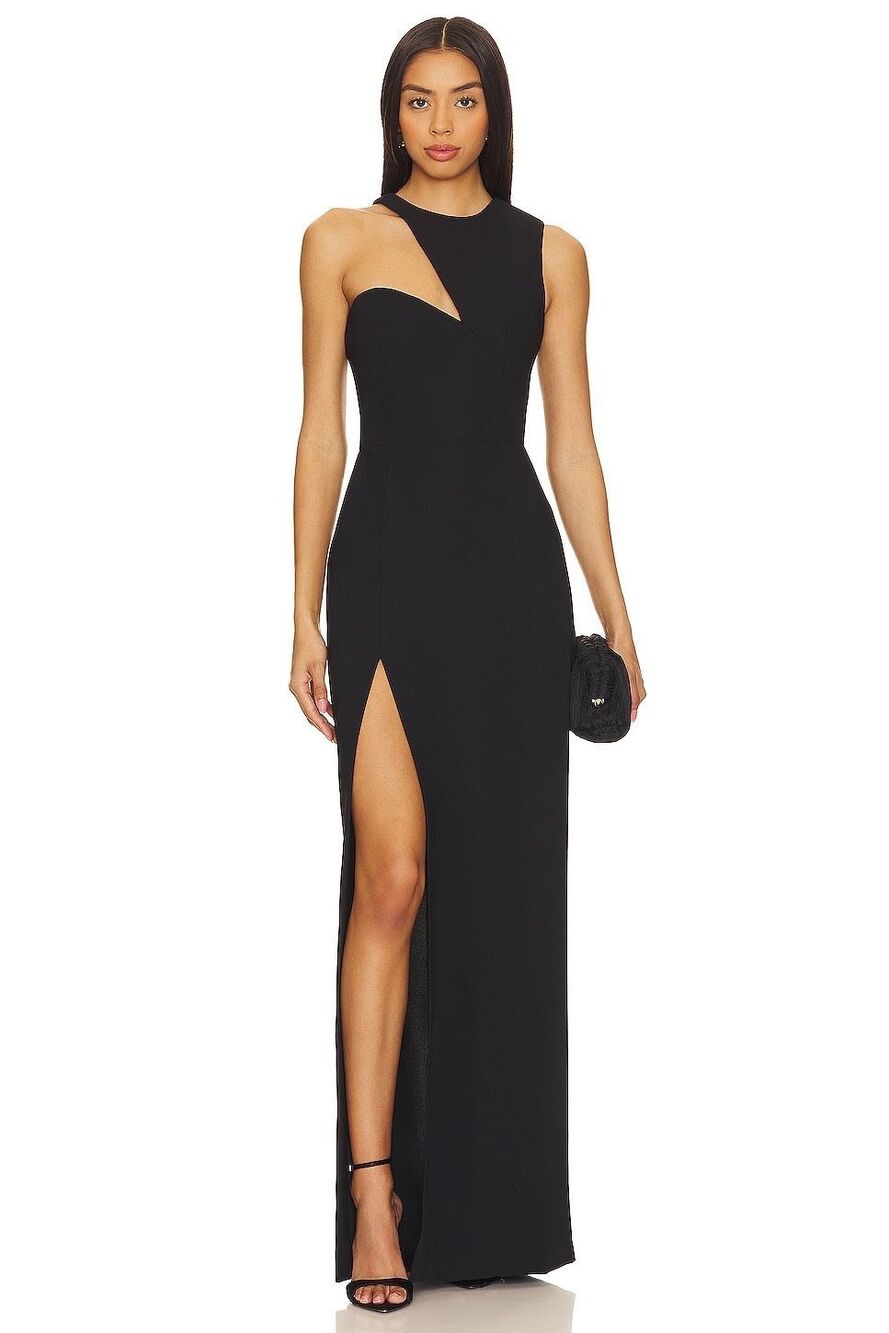 Amanda Uprichard X REVOLVE Gilda Gown in Black Size Small $268